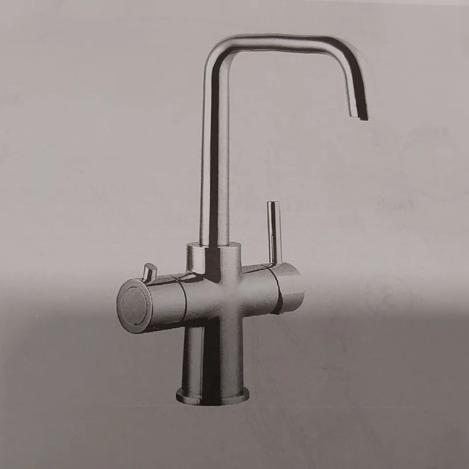 BOXED BRUSHED NICKEL KITCHEN MIXER BOILING WATER TAP