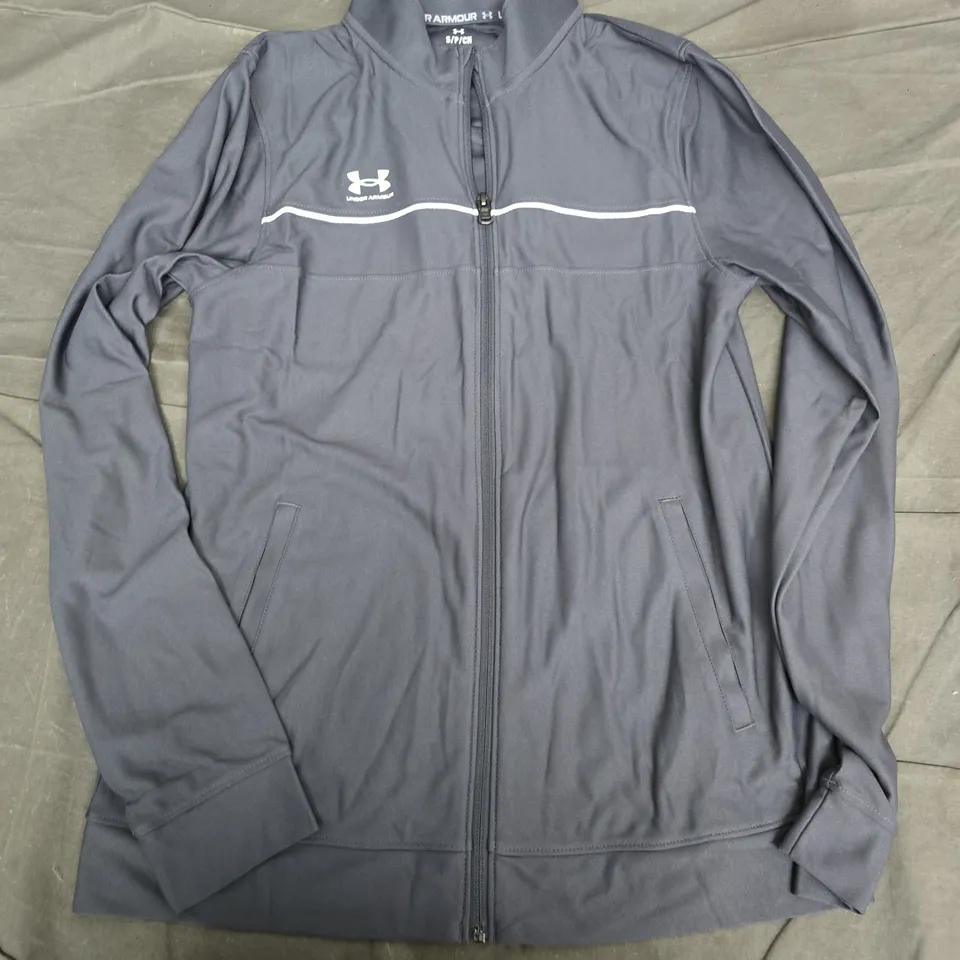UNDER ARMOUR TRACKSUIT JACKET IN GREY - SMALL