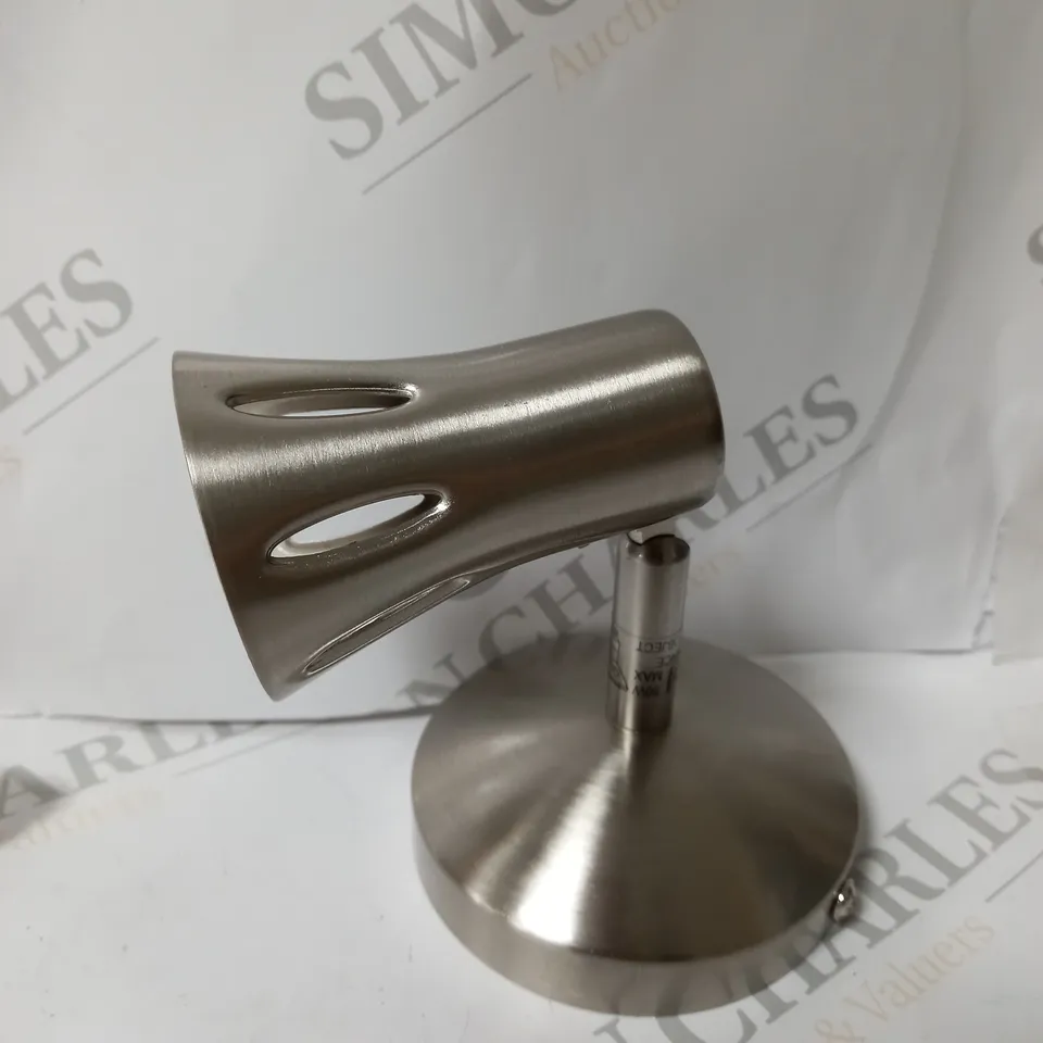 BOXED MILO LIGHTING 1 LIGHT WALL CURVED SPOTLIGHT SATIN CHROME