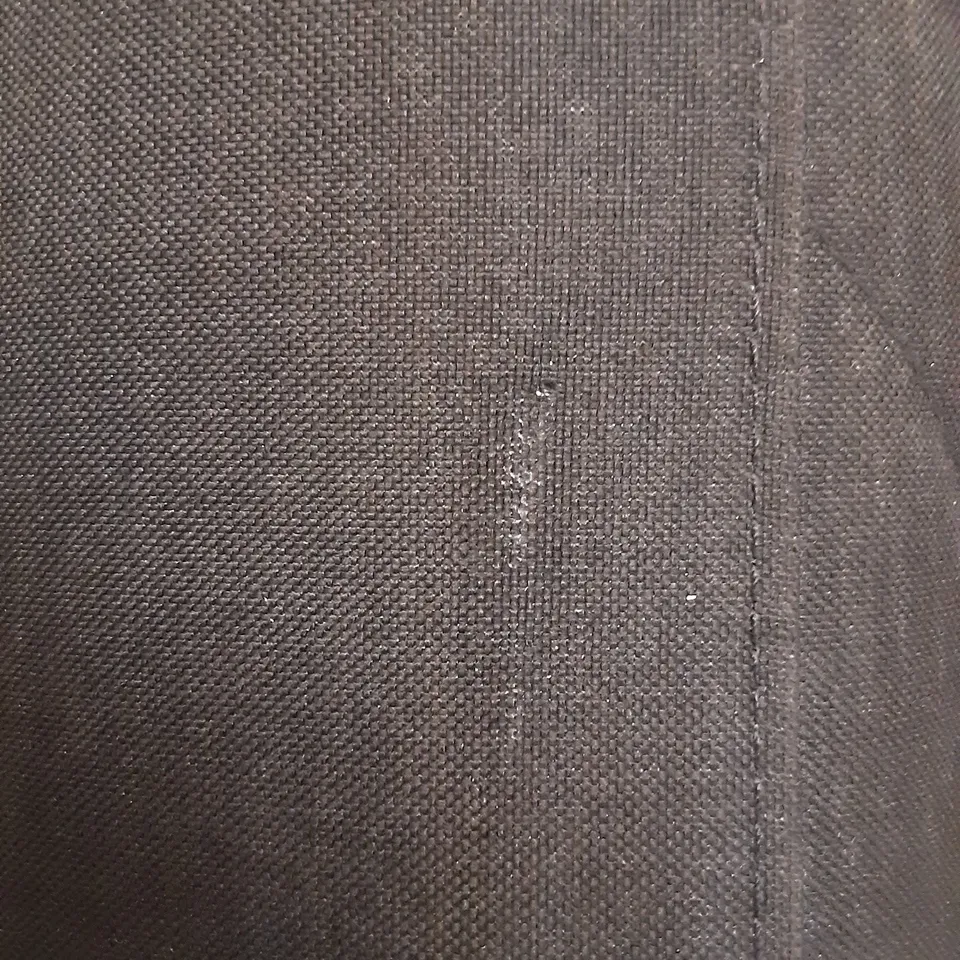 BLACK 2 SEATER CLICK CLACK SOFA BED NO LEGS  - HAS SOME STAINS AND RIPS 