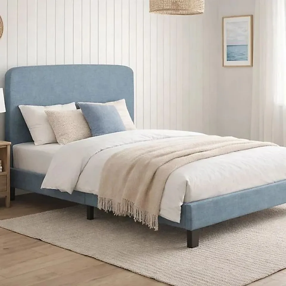 JACOB FABRIC BED FRENCH BLUE (1BOX)