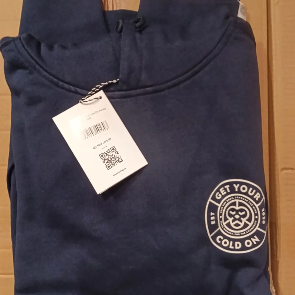 BRAND NEW BRASS MONKEY HOODIES - NAVY SIZE XXL APPROXIMATELY 8 