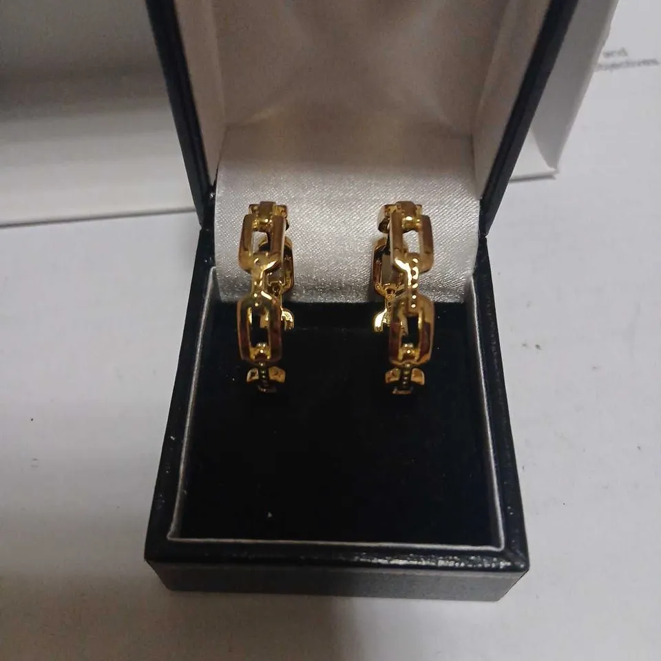 DIAMONIQUE 0.20CT LINKED HOOPS STERLING SILVER 