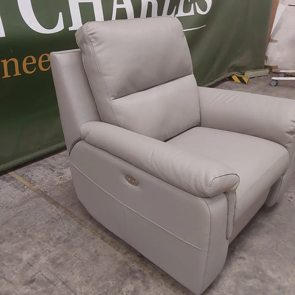 QUALITY DESIGNER ITALIAN MADE ELECTRIC RECLINER LEATHER ARMCHAIR