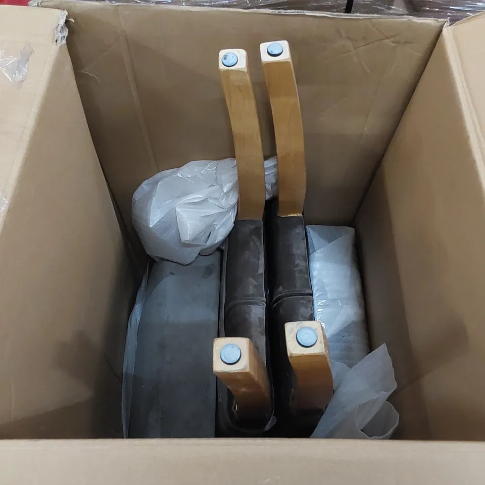 BOXED DINING CHAIRS - SET OF 2 (1 BOX, LEGS MISSING)