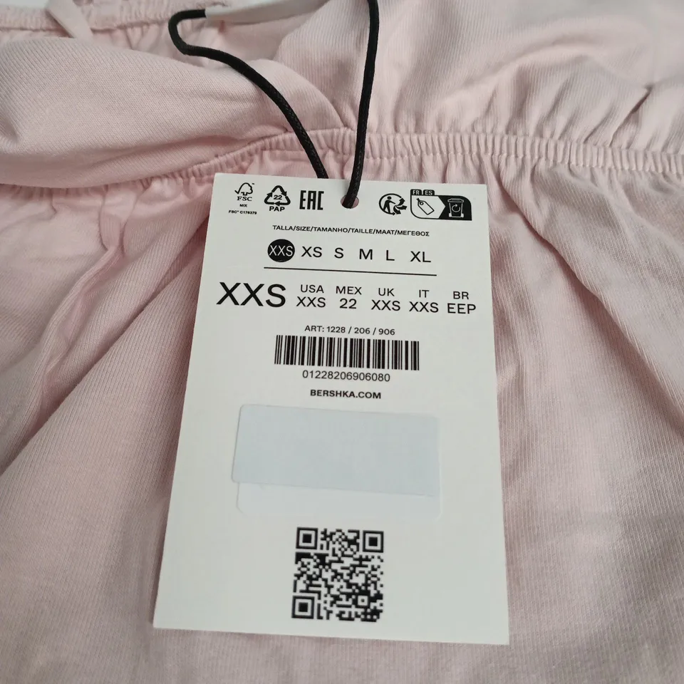BERSHKA PINK SPAGHETTI STRAP TOP – XXS