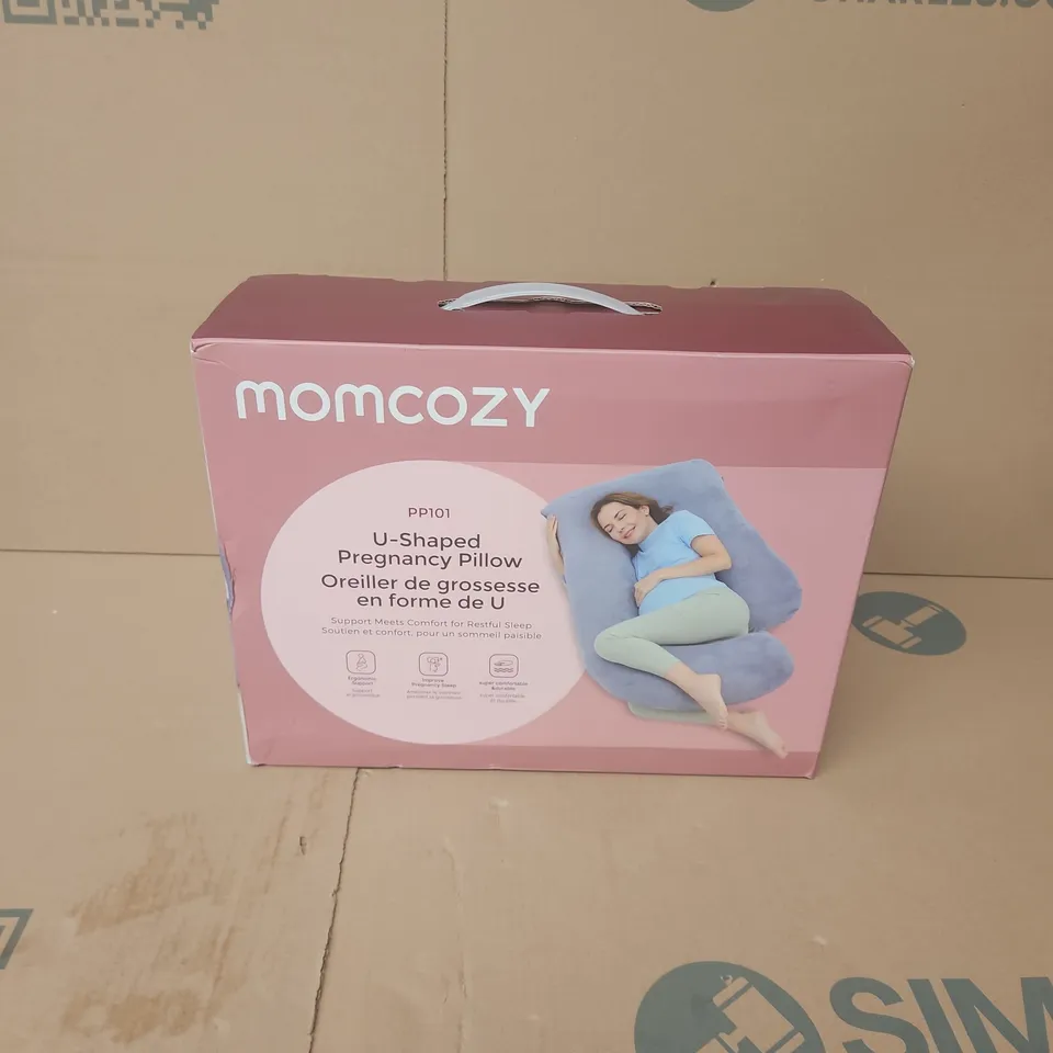 BOXED MOMCOZY U-SHAPED PREGNANCY PILLOW