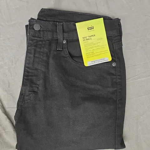LEVI'S 502 TAPER HI-BALL JEANS IN BLACK SIZE 33/34