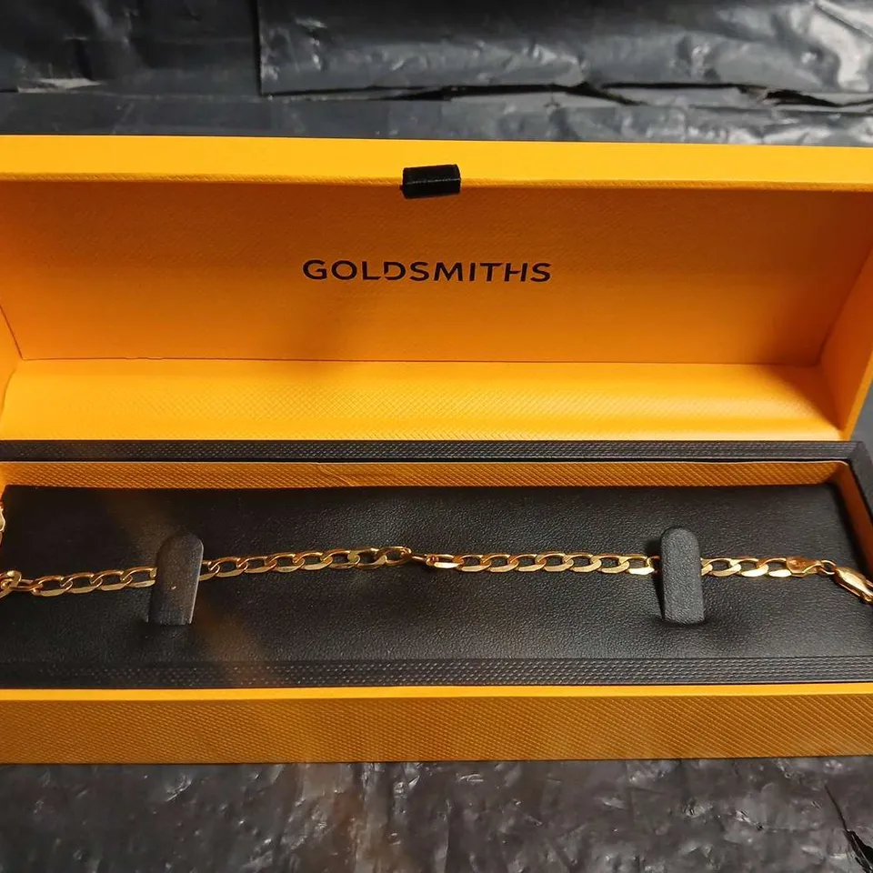 GOLDSMITHS YELLOW GOLD-TONE CHAIN BRACELET 