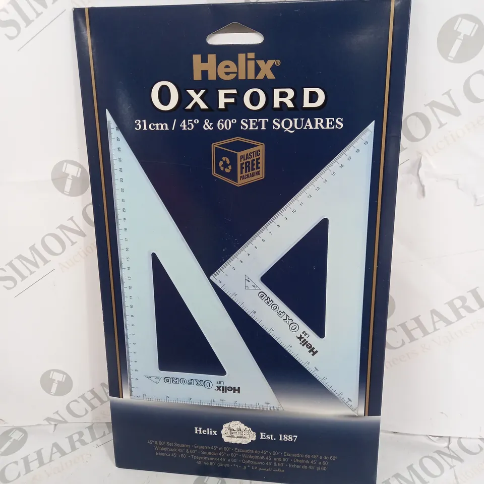 BOXED HELIX OXFORD SET SQUARE PAIR 