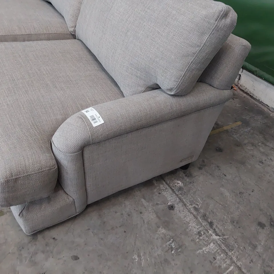 QUALITY BRITISH DESIGNER LOUNGE Co. THREE SEATER SOFA GREY FABRIC 
