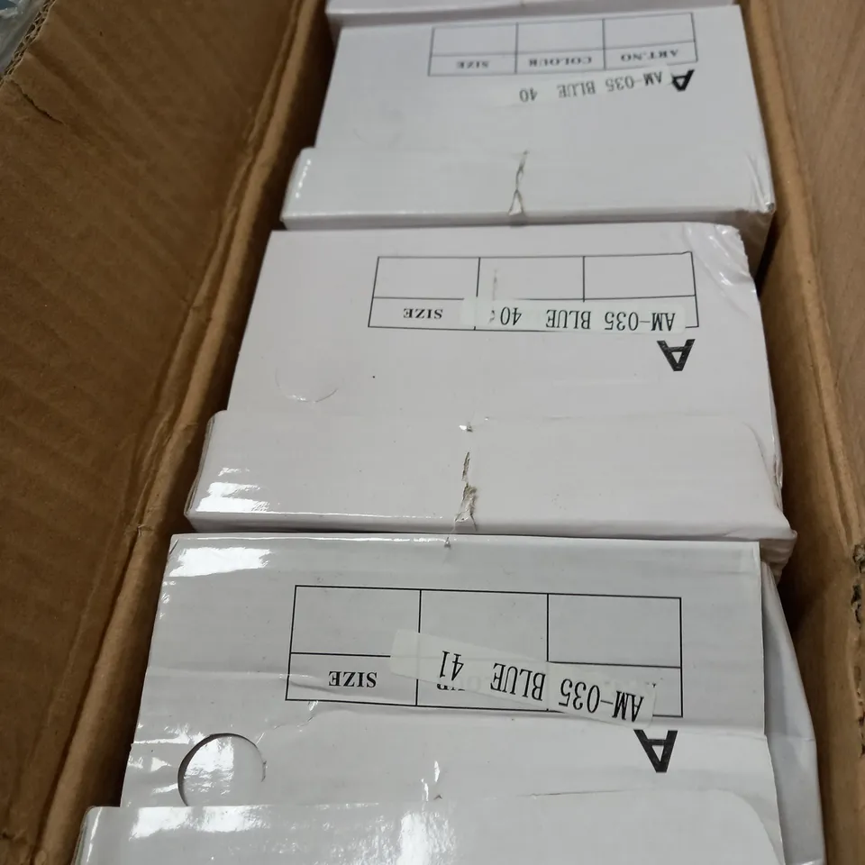 BOX OF 12 BLUE DENIM STYLE SHOES 