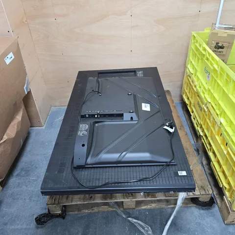 PALLET OF 4 DAMAGED TELEVISIONS TO INCLUDE HI SENSE, BUSH ETC