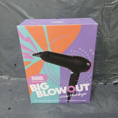 BOXED SBB STYLE TOOLS BIG BLOWOUT 2200W HAIRDRYER