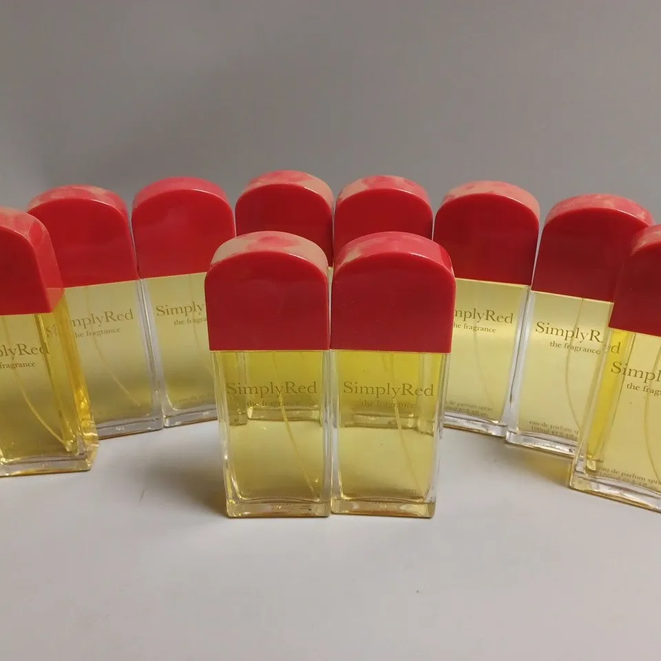APPROXIMATELY 10 SIMPL RED THE FRAGRANCE EAU DE PARFUM SPRAY (10 x 100ml)