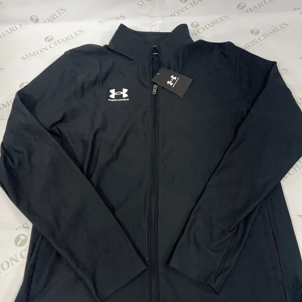 UNDER ARMOUR CHALLENGER TRACK TOP IN BLACK SIZE LARGE 