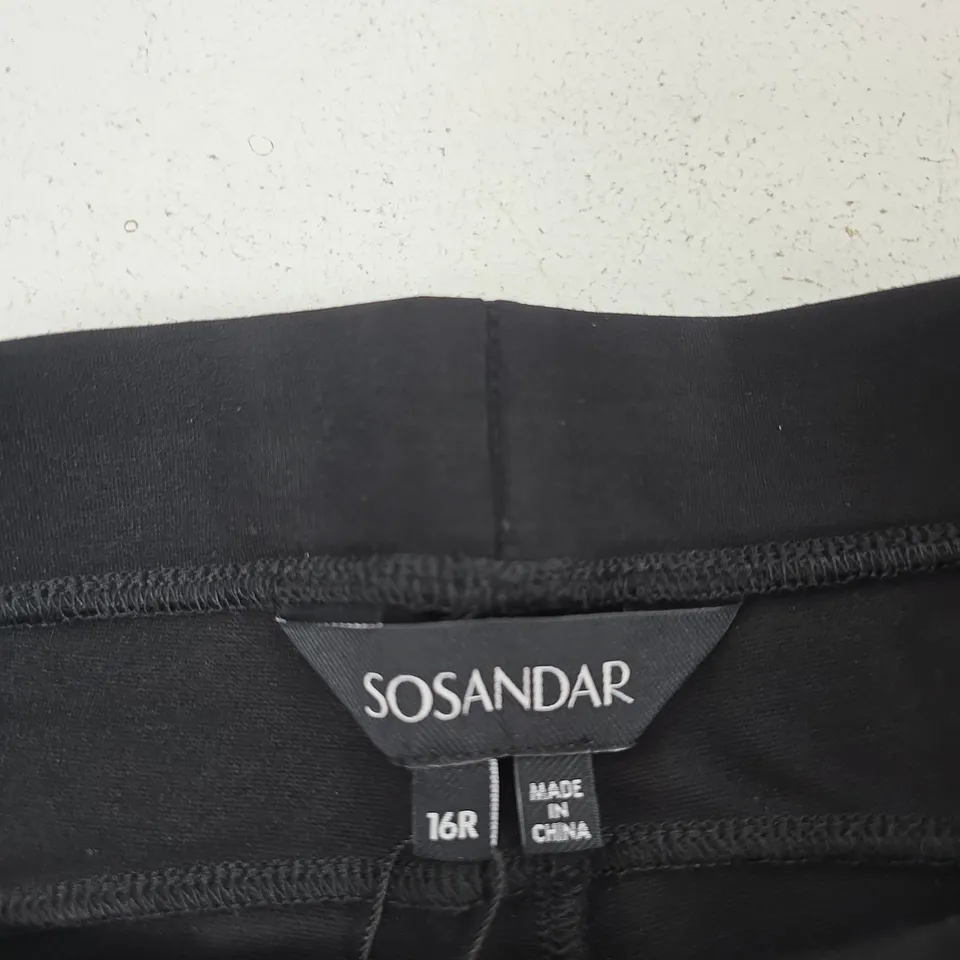 SOSANDAR WOMEN'S BLACK TROUSERS, UK 16R (REGULAR) – MADE IN CHINA