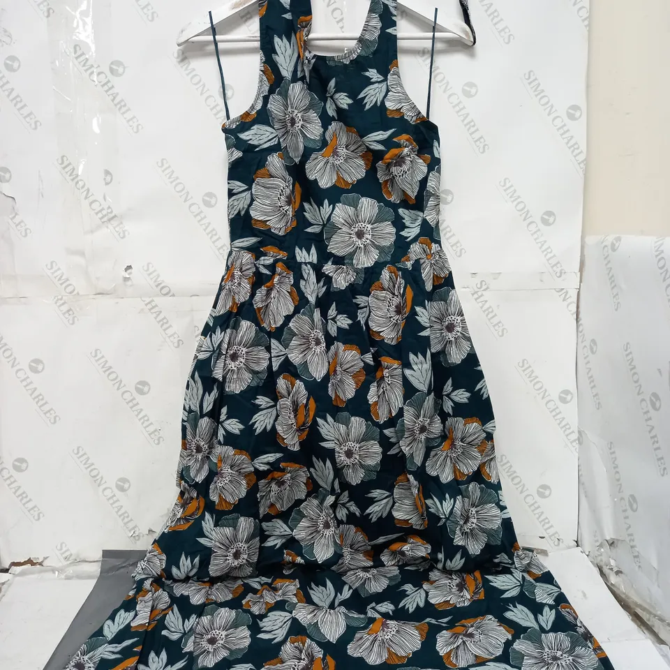 SEASALT CORNWALL SUMMER SOUL DRESS IN TEAL MULTI - SIZE 10