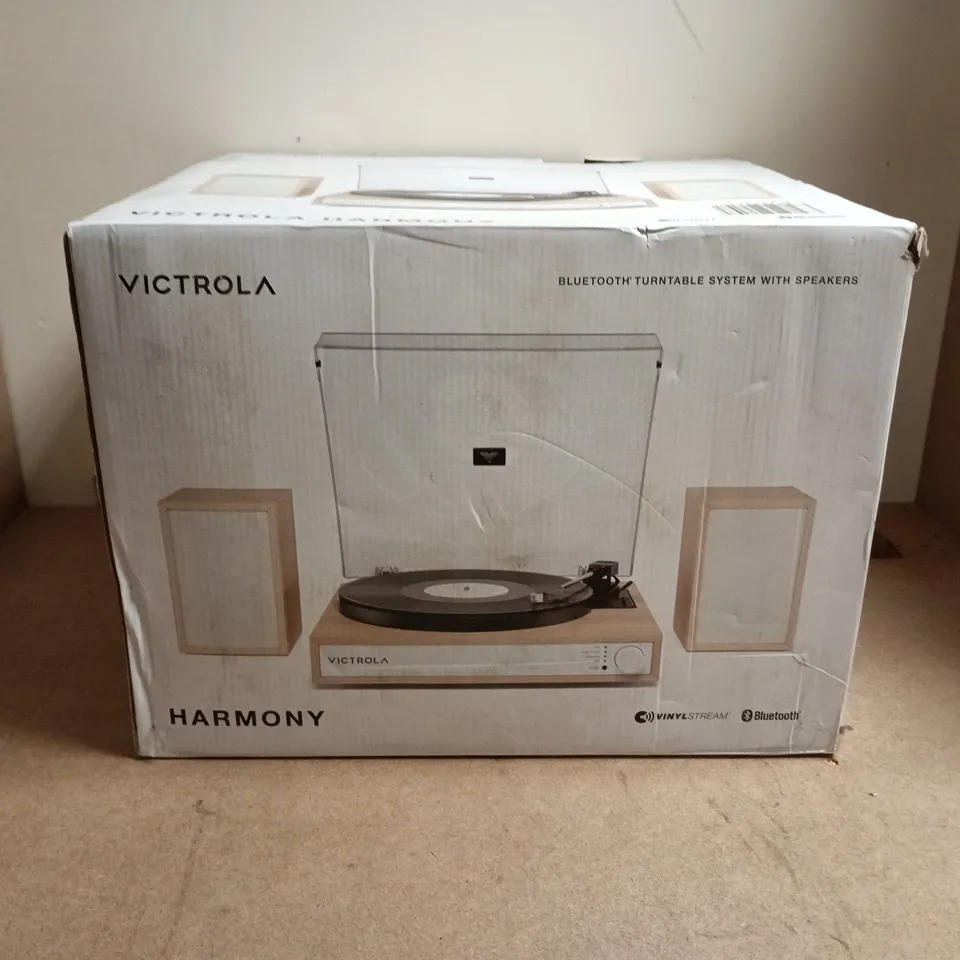 VICTROLA HARMONY BLUETOOTH TURNTABLE SYSTEM WITH SPEAKERS