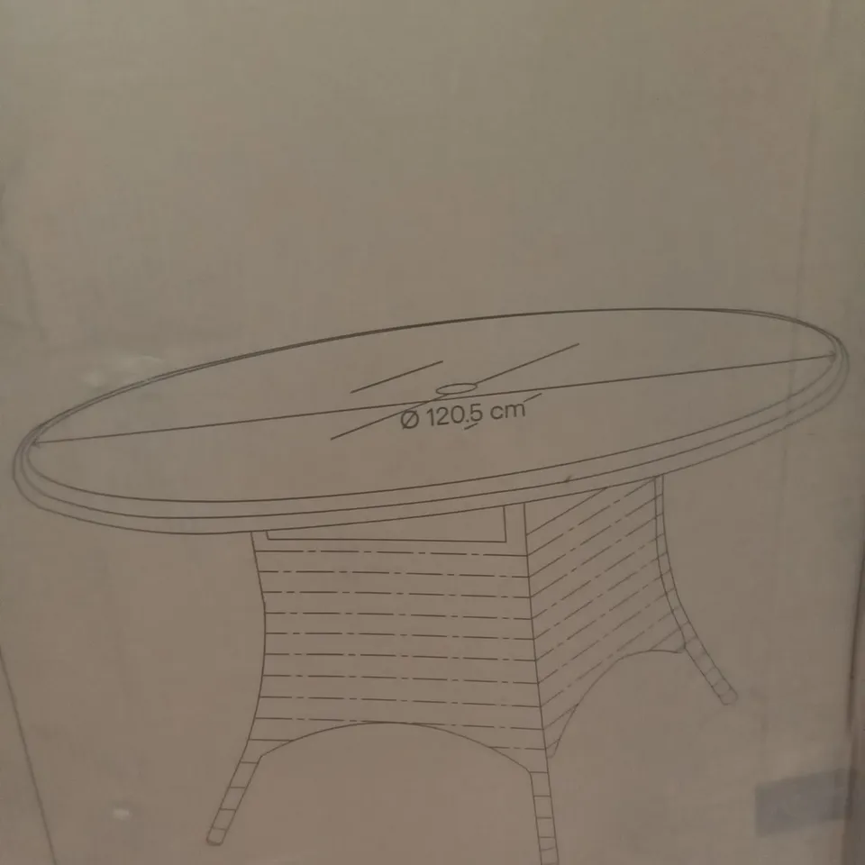 BOXED HAMILTON WICKER DINING TABLE 