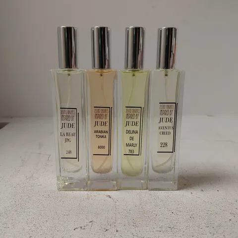 LOT OF 4 UNBOXED INSPIRED BY JUDE EAU DE PARFUMS - SIZE UNSPECIFIED