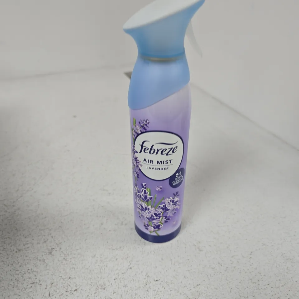 TOTE OF APPROXIMATELY 12 ASSORTED AEROSOLS TO INCLUDE: FEBREEZE AIR MIST LAVENDER