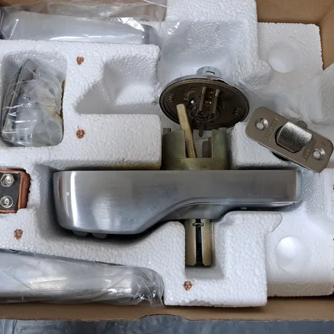 BOXED SCHLAGE KEYPAD LEVER AND ELAN LEVER WITH AUTO LOCK