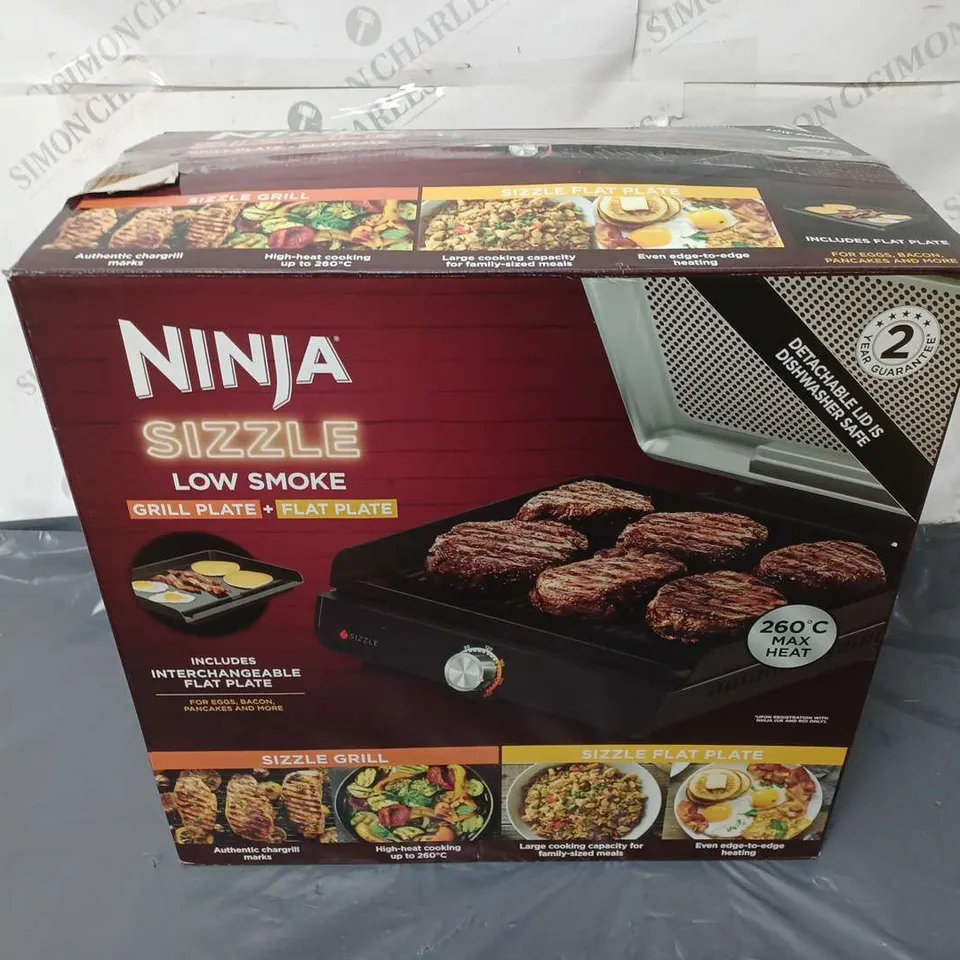 BOXED NINJA SIZZLE GRILL & FLAT PLATE