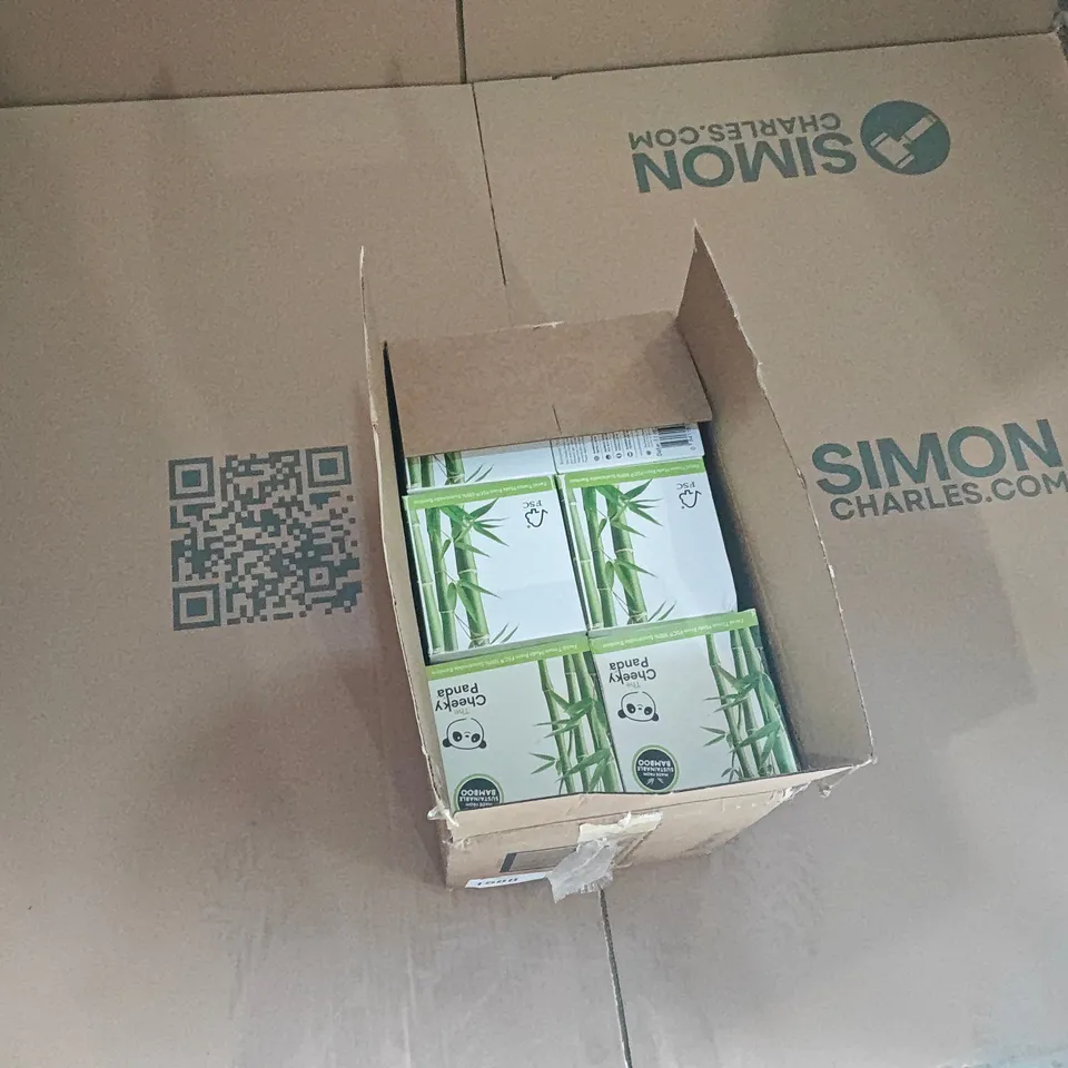 BOX OF APPROXIMATELY 12 X THE CHEEKY PANDA BAMBOO FACIAL TISSUE 