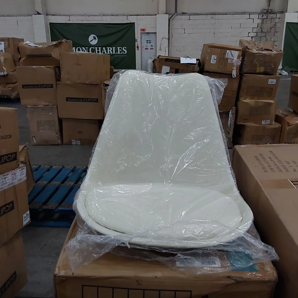 BOXED CREAM DESIGNER OFFICE CHAIR (1 BOX)