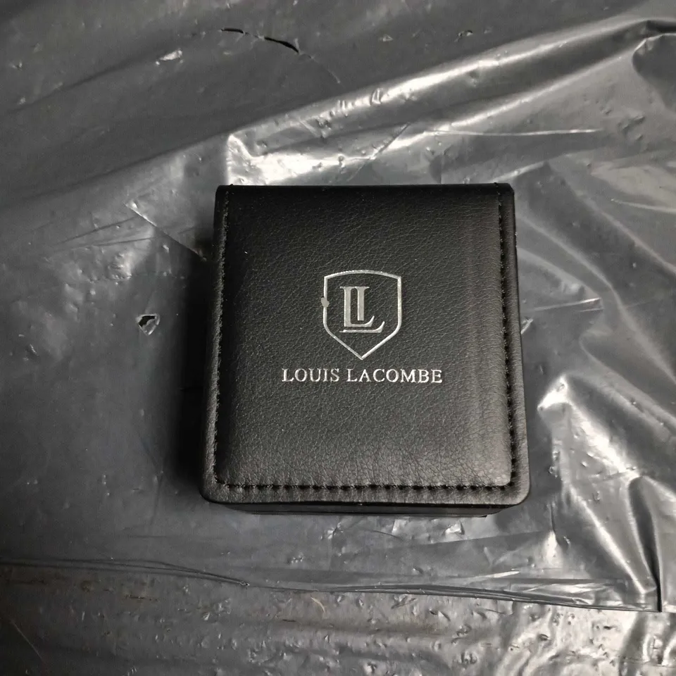 LOUIS LACOMBE WRISTWATCH – BLACK DIAL, RUBBER STRAP, BOXED