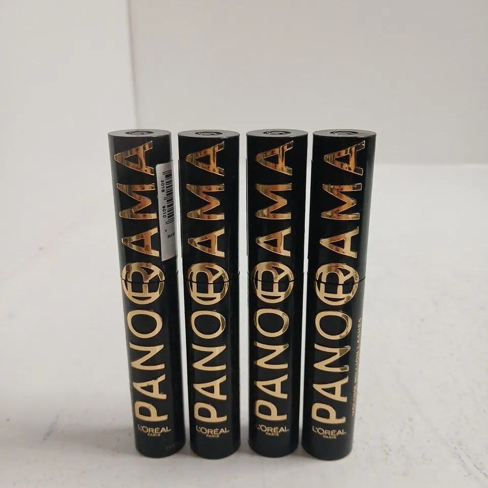 L'OREAL PARIS MASCARA - SET OF 4 (BLACK TUBES WITH GOLD LETTERING)