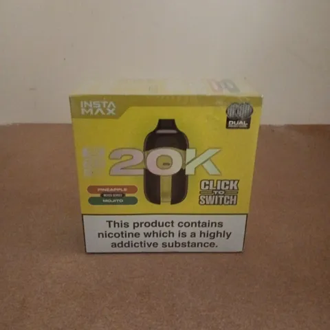 BOXED AND SEALED INSTAMAX CLICK TO SWITCH 20K KITS (5 IN BOX) (PINEAPPLE & MOJITO)