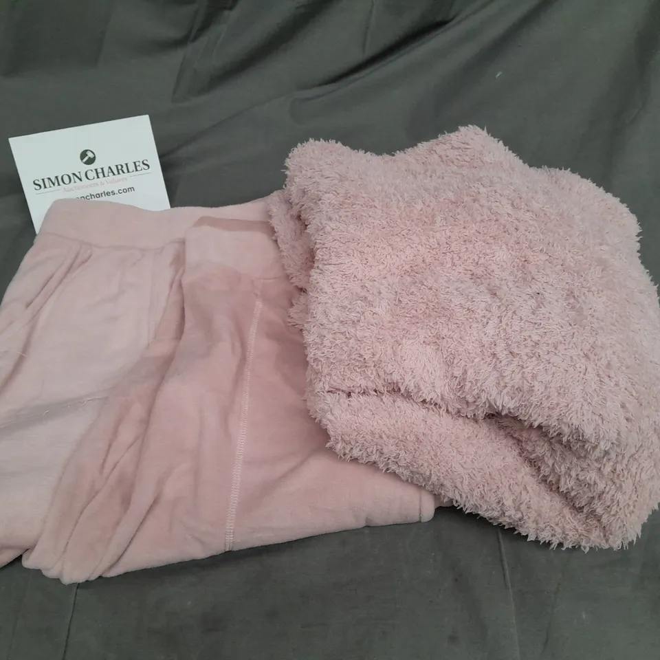 CAROLE HOCKMAN LADIES PINK FLECCE LOUNGWEAR SIZE XXL