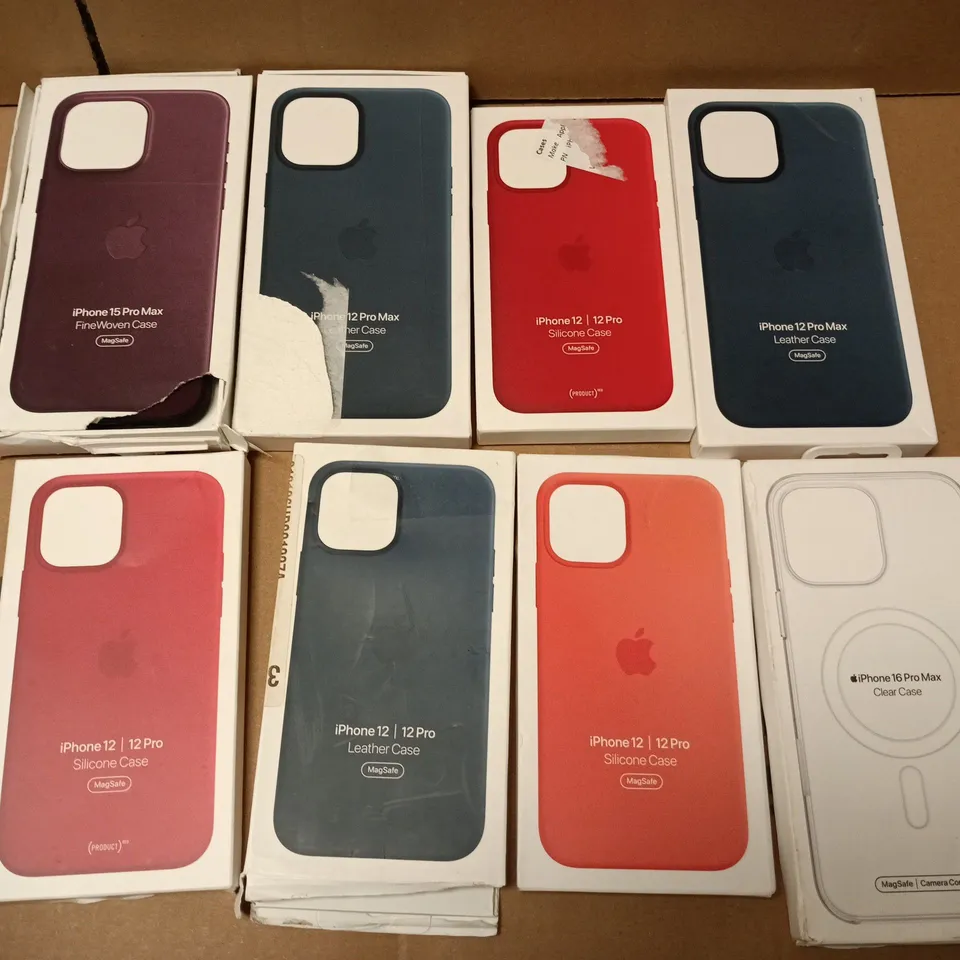 APPROXIMATELY 40 ASSORTED PHONES CASES IN VARIOUS DESIGNS, STYLES & COLOURS FOR PHONES SUCH AS IPHONE 12 PRO MAX, IPHONE 16 PRO MAX, IPHONE 15 PRO MAX, ETC
