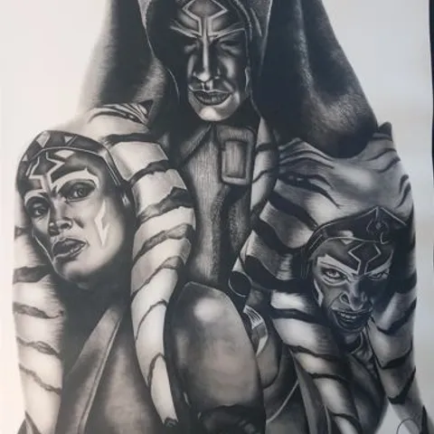 AHSOKA TANO MANDALORIAN SIGNED PRINT