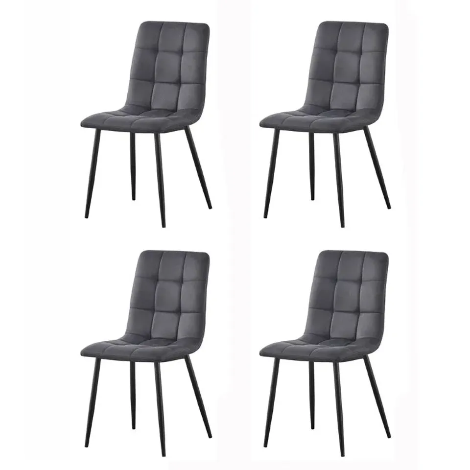 ALIAUNA UPHOLSTERED SIDE CHAIR - DARK GREY