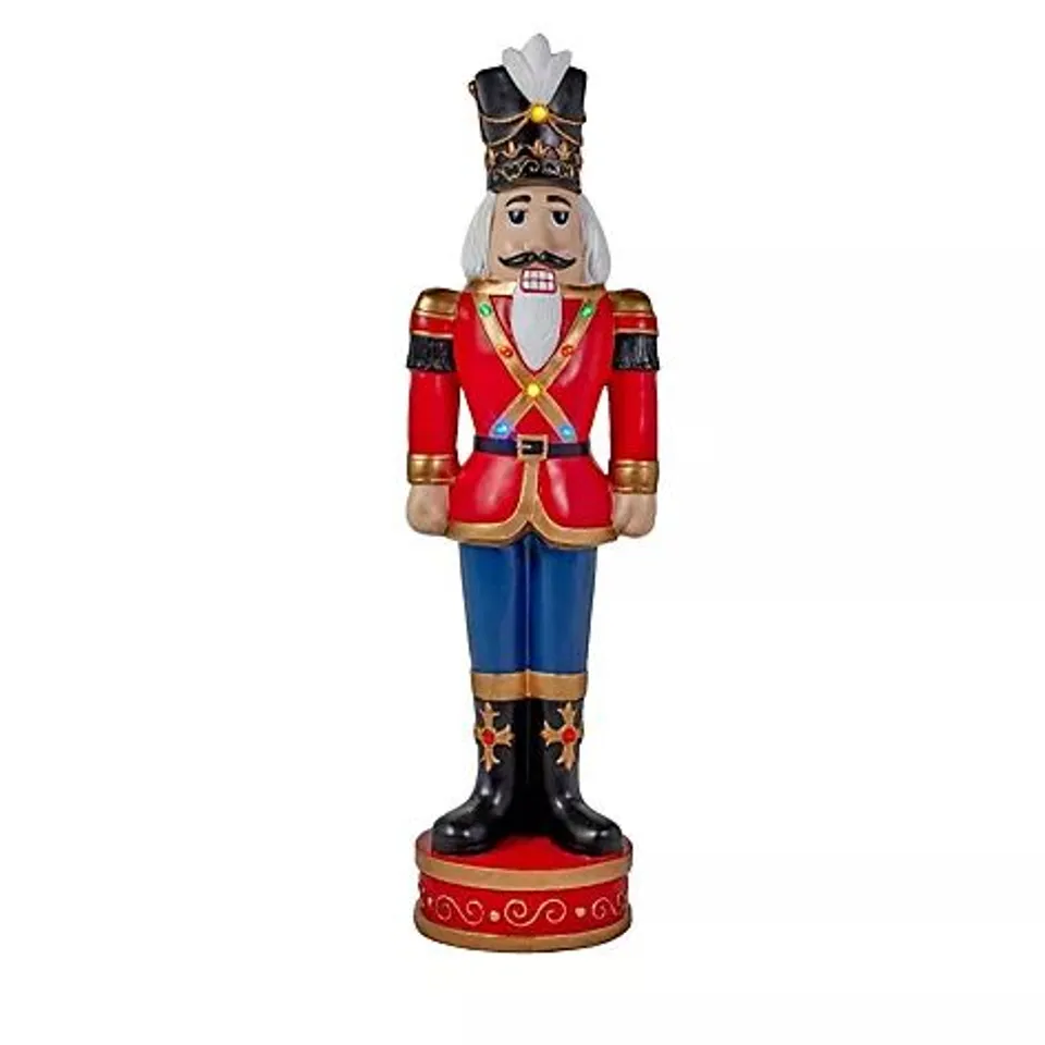 FESTIVE 5FT PRE-LIT INDOOR OUTDOOR NUTCRACKER