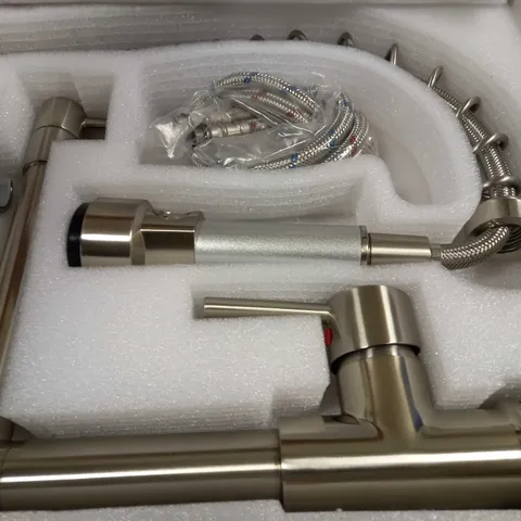 BOXED SANITARY WARES SILVER KITCHEN FAUCET