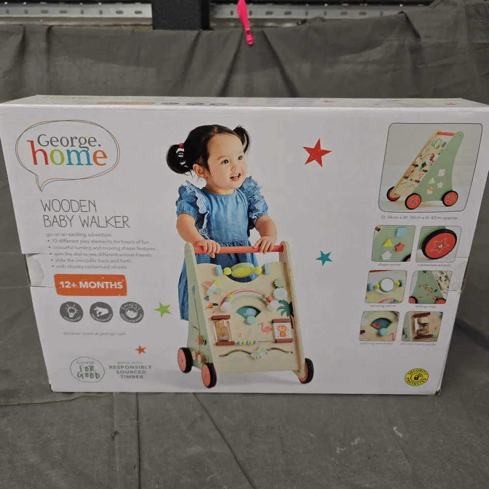BOXED HOME WOODEN BABY WALKER (12+ MONTHS)