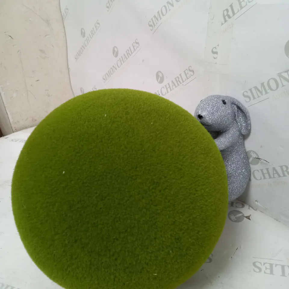 MY GARDEN STORIES FAUX MOSS BALL GARDEN BUNNY