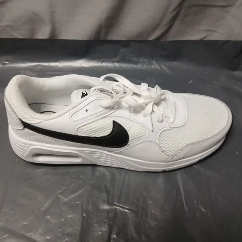 NIKE WHITE RUNNING SHOES WITH BLACK SWOOSH UK SIZE 9. UNBOXED