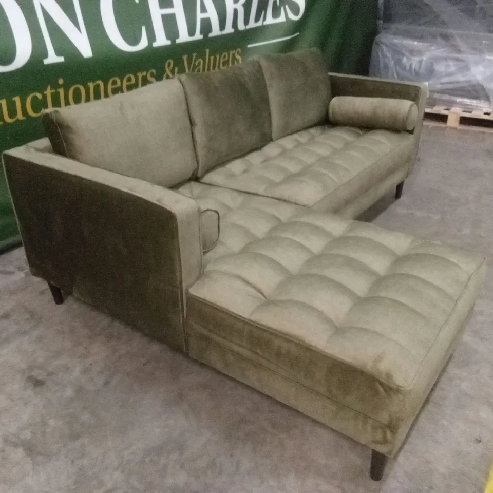 NEW ORLEANS FABRIC LEFT HAND CHAISE SOFA RRP £899