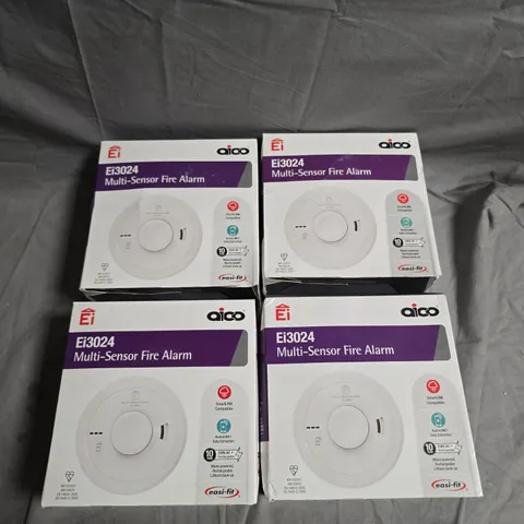 4 X AICO EI3024 MULTI-SENSOR FIRE ALARMS