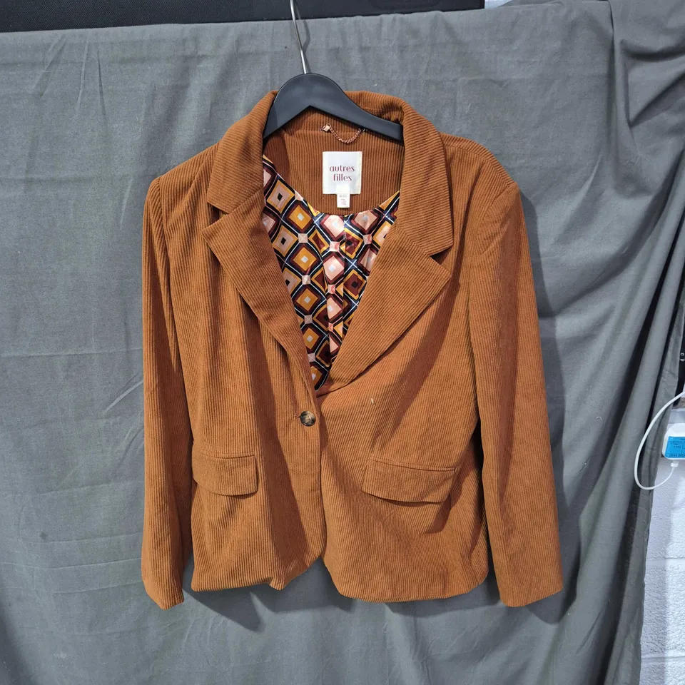 AUTRES FILLES CORDUROY BLAZER – CAMEL BROWN, WOMEN'S UK XL (ORIGINAL: XL/TG)