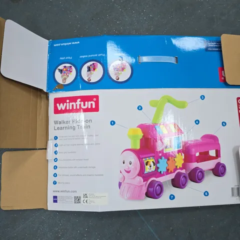 WINFUN WALKER RIDE-ON LEARNING TRAIN – PINK TODDLER TOY (3 LEVELS OF PLAY)