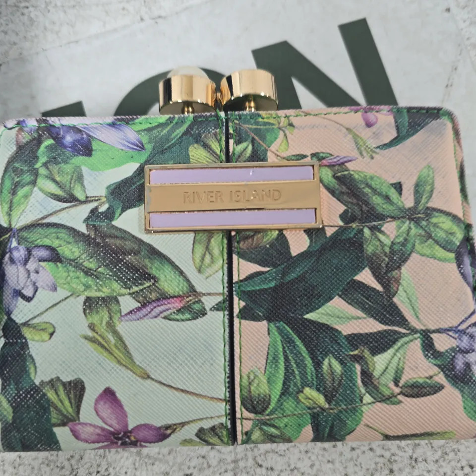 RIVER ISLAND FLORAL PRINT CROSSBODY BAG WITH MATCHING CARDHOLDER