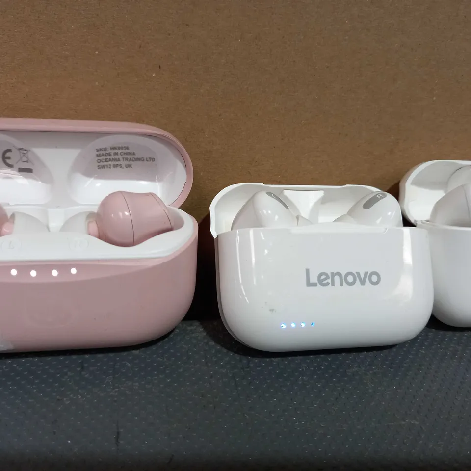 WIRELESS EARBUDS COLLECTION HELLO KITTY AND 2x LENOVO 