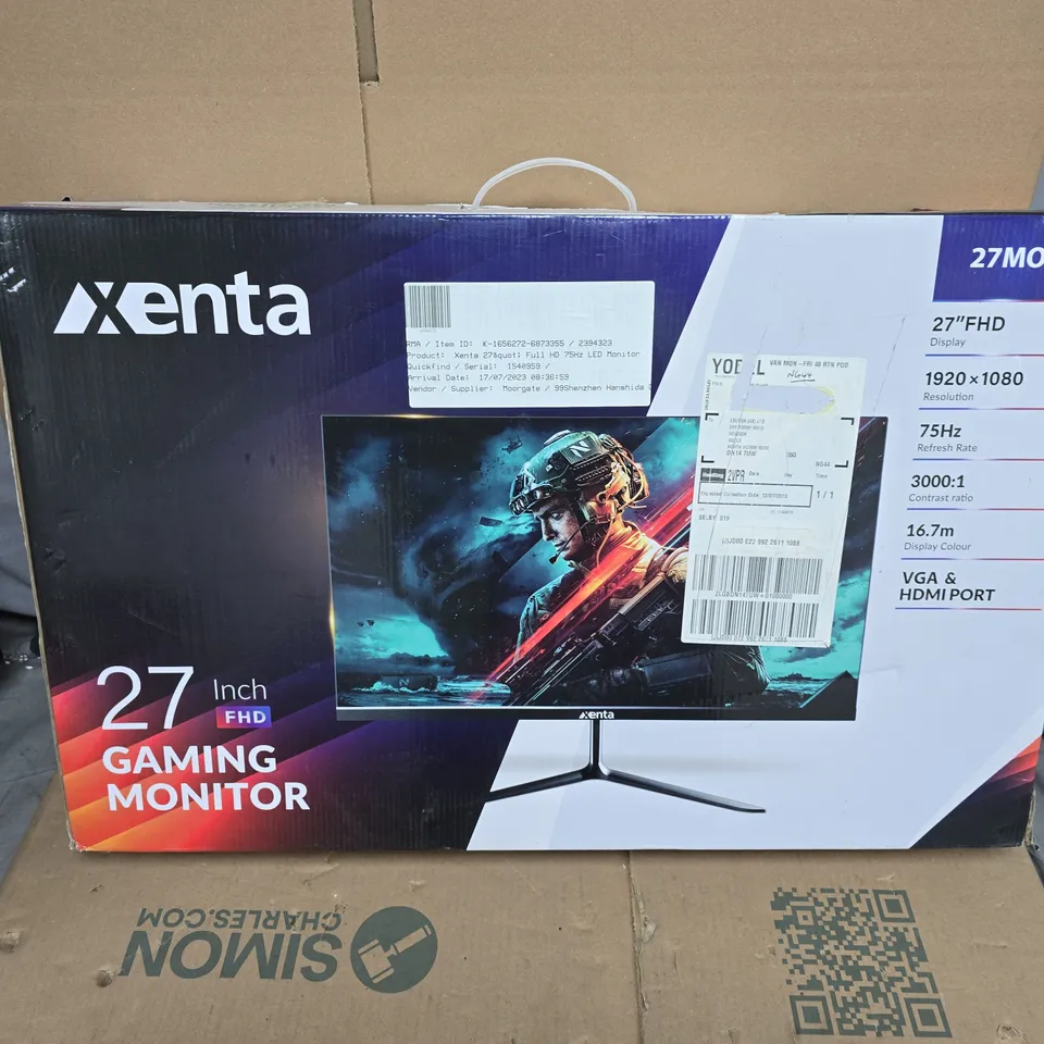 XENTA 27-INCH GAMING MONITOR – 1920X1080, 75HZ, VGA & HDMI (BOXED)