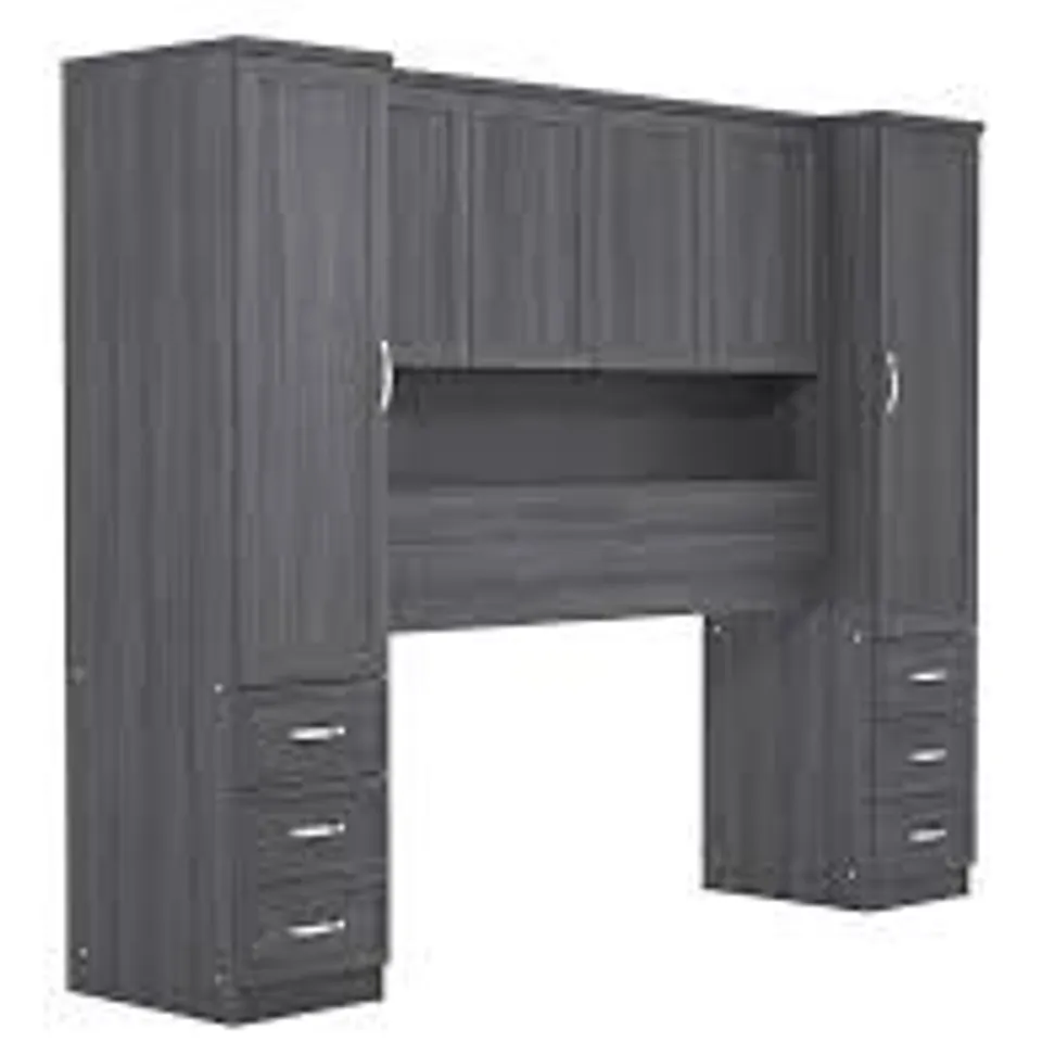 BOXED PANAMA OVERBED WARDROBE - DARK OAK (4 BOXES)
